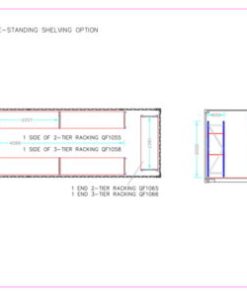 Adjustable, Heavy Duty Two Tier Racking For Rear Of Container